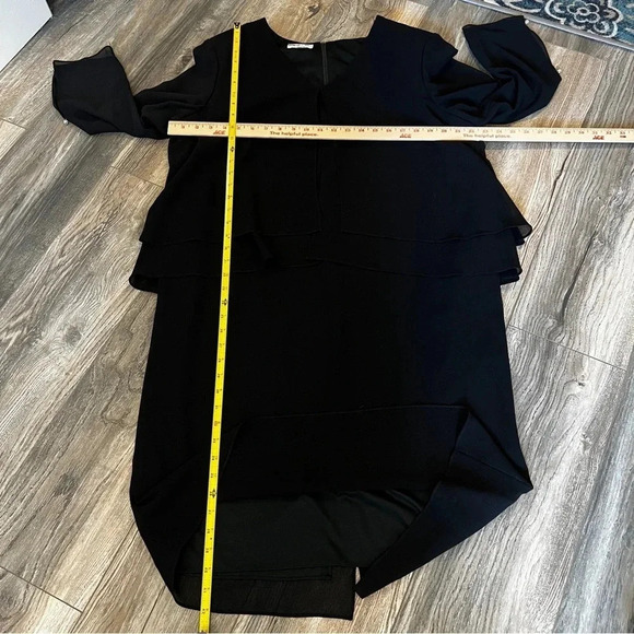 vintage PATRA STENAY Layered Lined Black Dress Crystal Buttons Size 14 - Picture 10 of 12